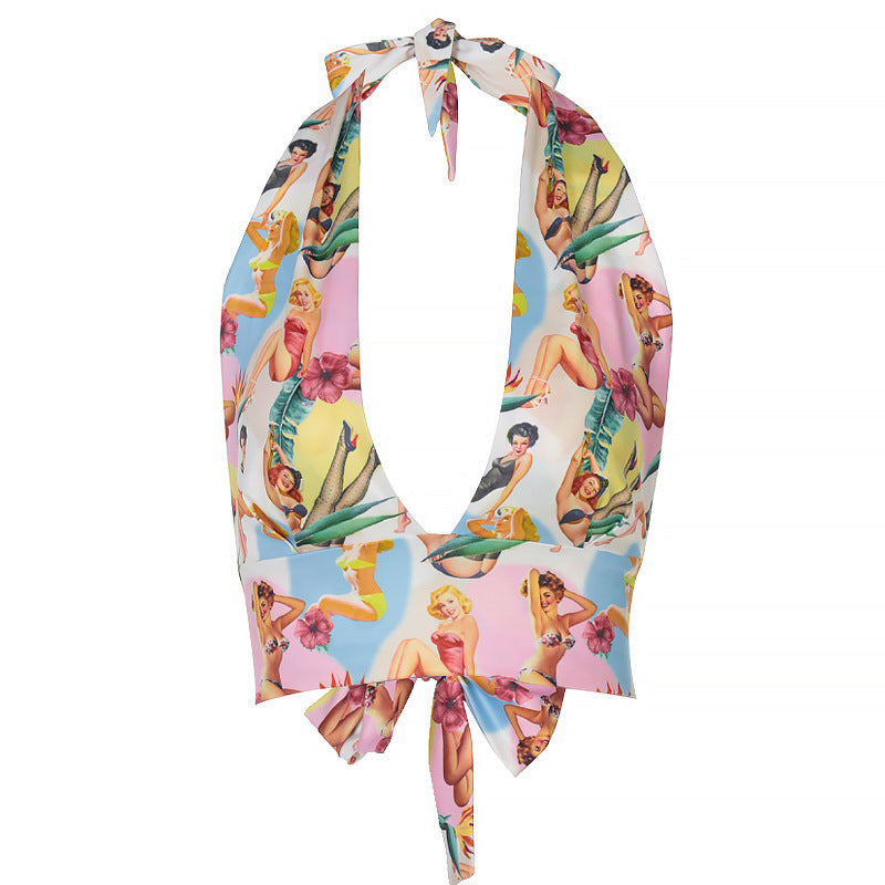 Dame Halterneck Wraptop Stilla