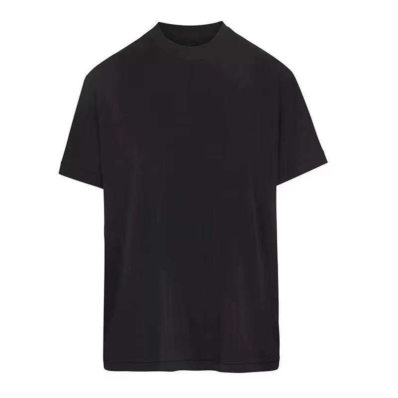 Dame minimalistisk højhalset kortærmet top Stilla