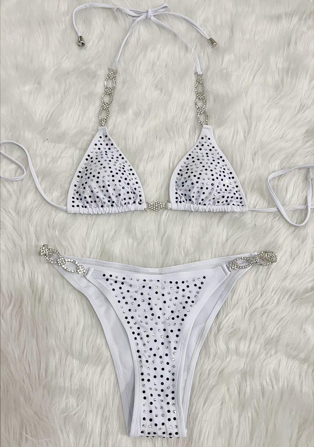 Dame-bikini-sæt med strass-accenter Stilla