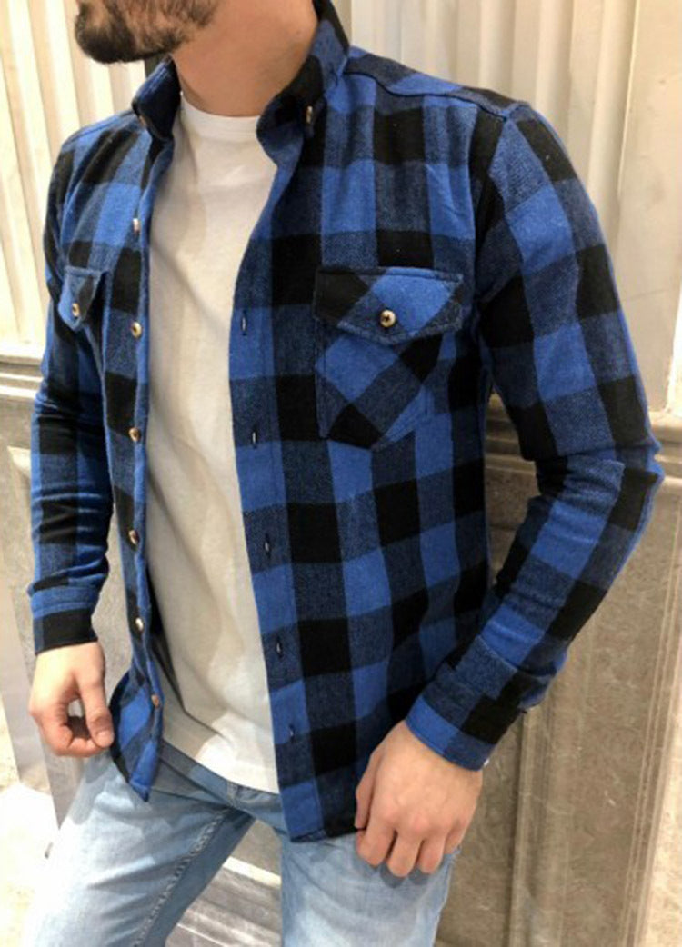 Stilla | Skjorte Ternede Flannel Relaxed Fit Langærmet Med Brystlommer