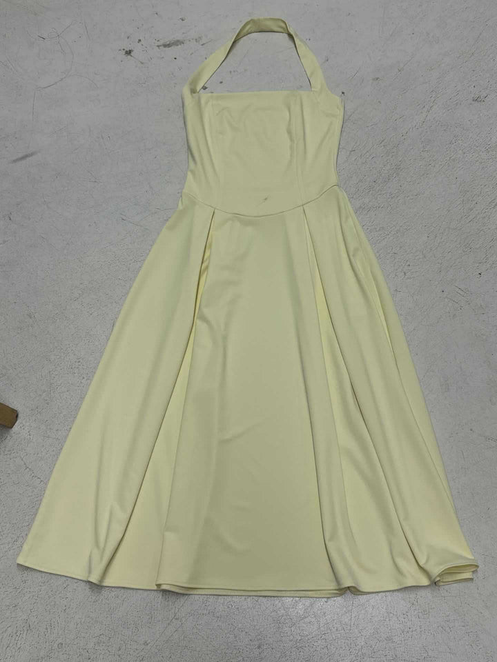 Damen elegantes A-Linien Kleid mit Spaghetti-Trägern und fließendem Saum Skovae