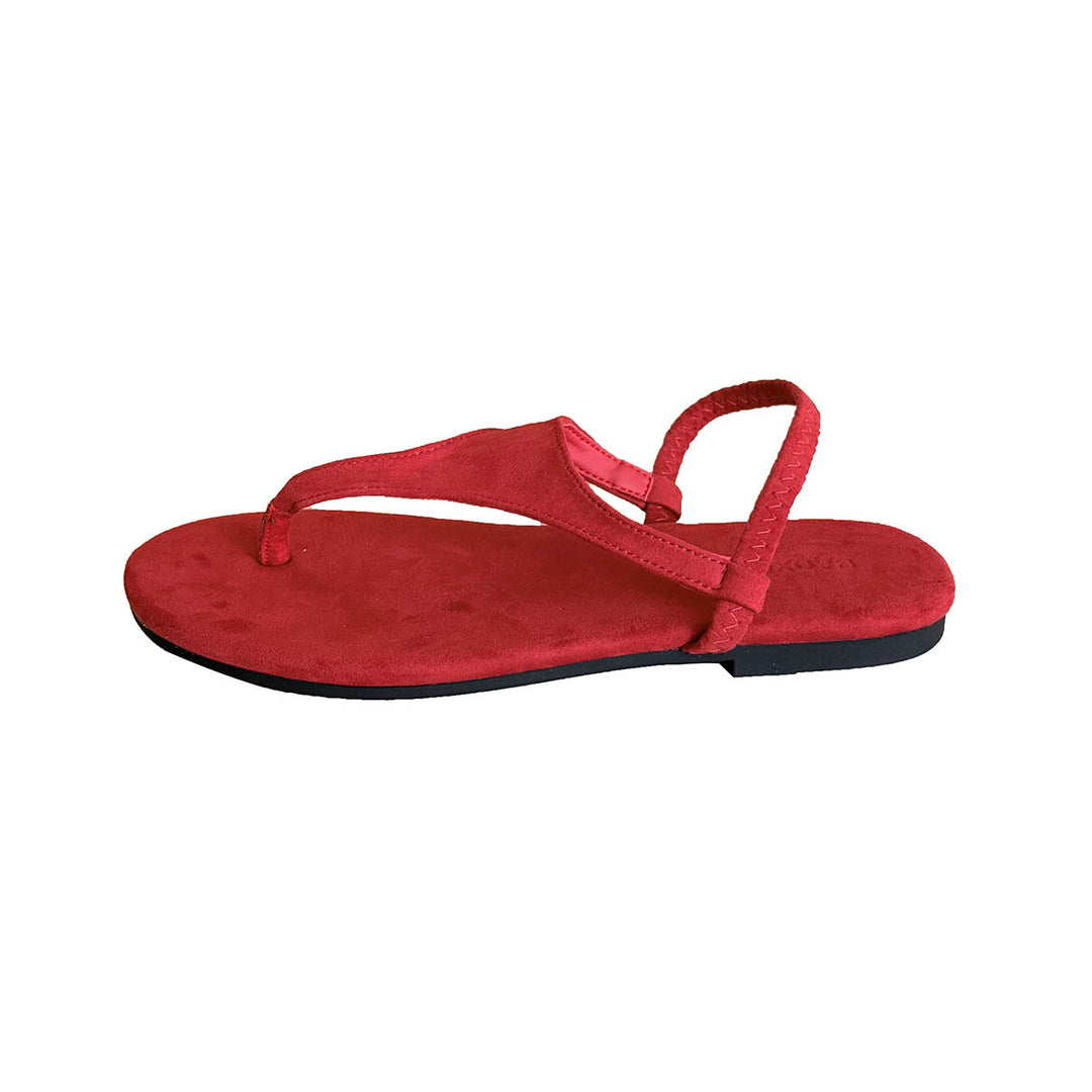 Dame komfortable Suede Flip Flops Stilla