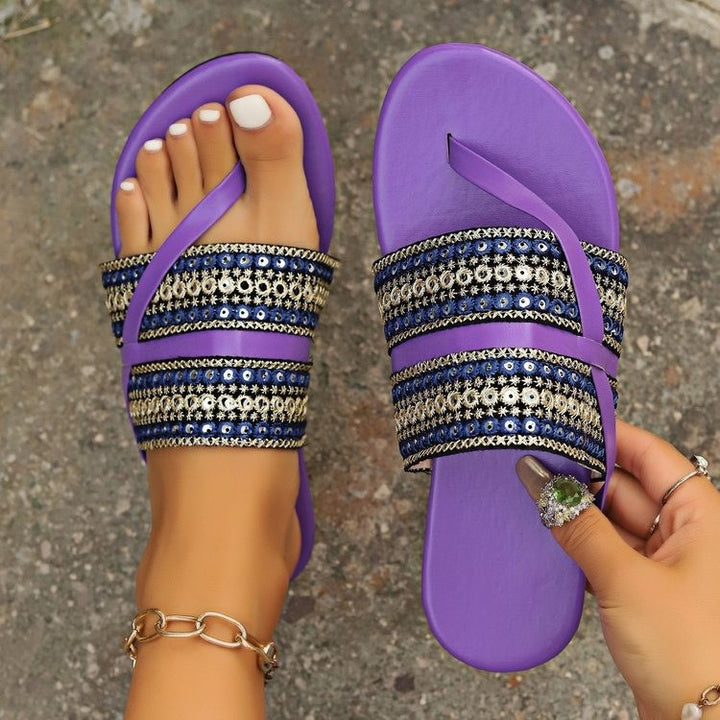 Dame Komfortable Riemchen-sandaler med moderigtigt Glencheck-mønster og ergonomisk fodseng Stilla