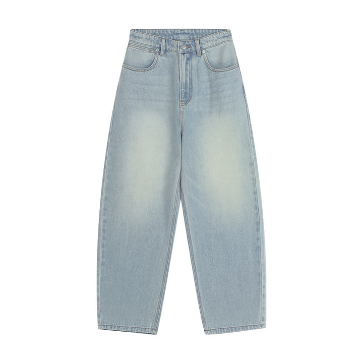 Dame løstsiddende højtaljede jeans med broderet detalje Stilla