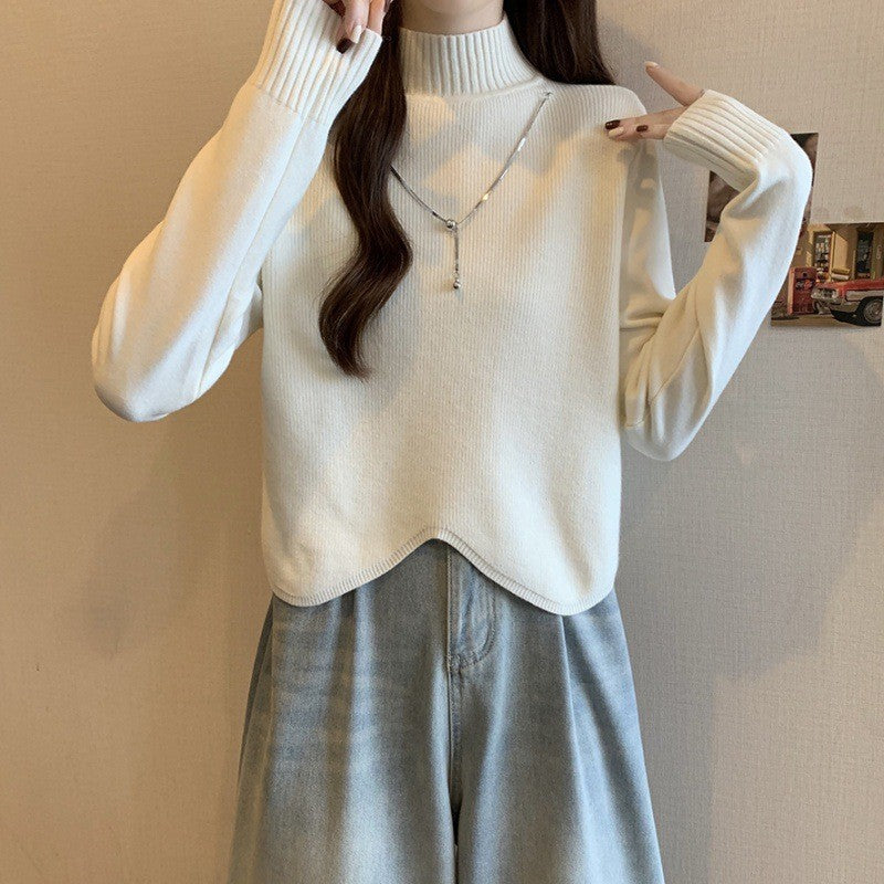 Femme Cozy Høj Hals Strikpullover Stilla