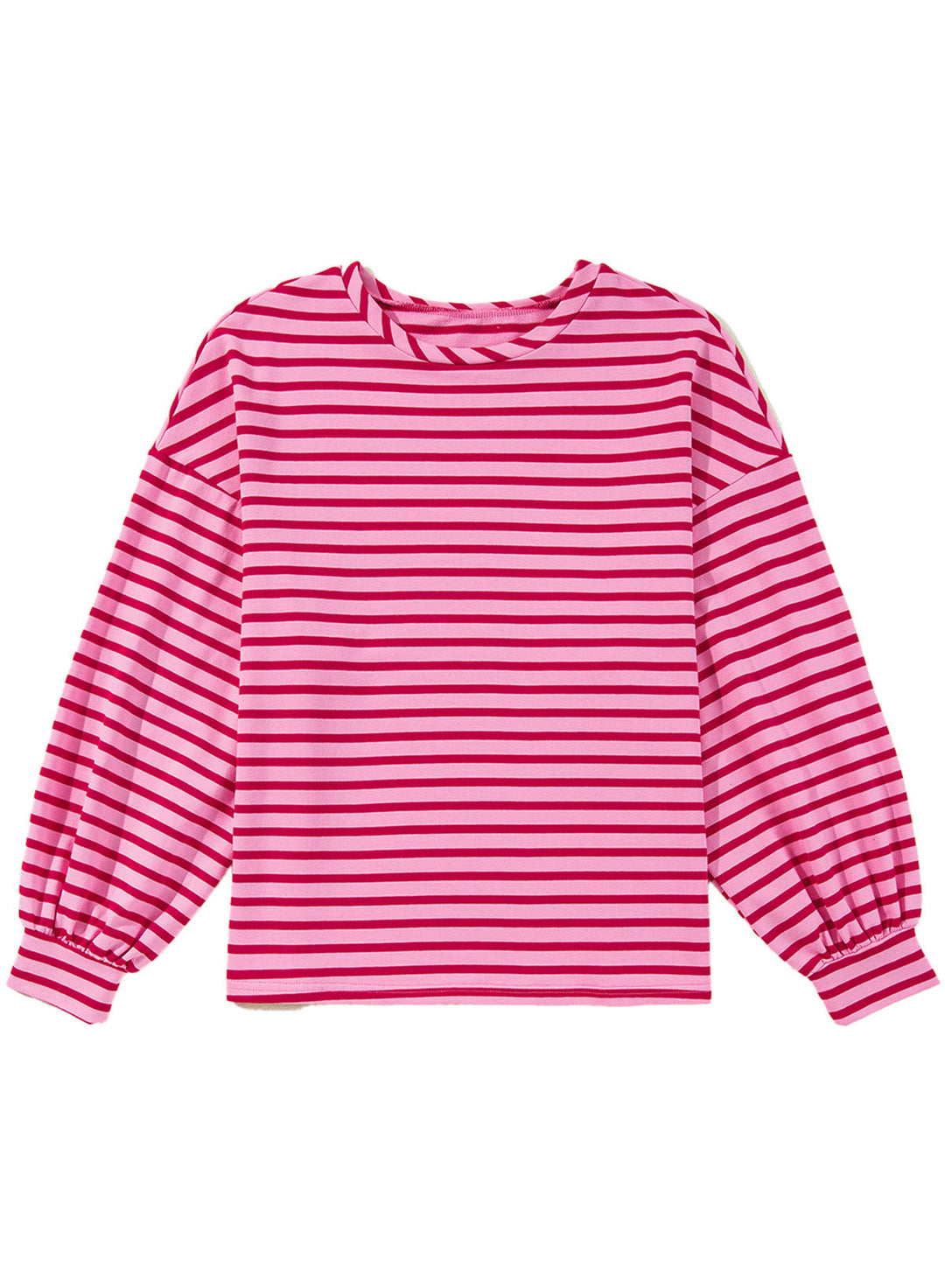 Dame Lækkert Sweatshirt med Bredskårne Ærmer og Moderne Striber Skovae