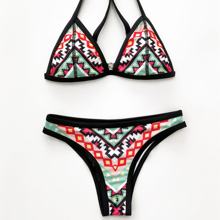 Dame triangel-bikini med spændende etno-design og legende accenter Skovae
