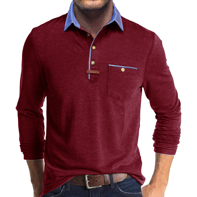 Herre Langærmet Polo T-shirt Stilla
