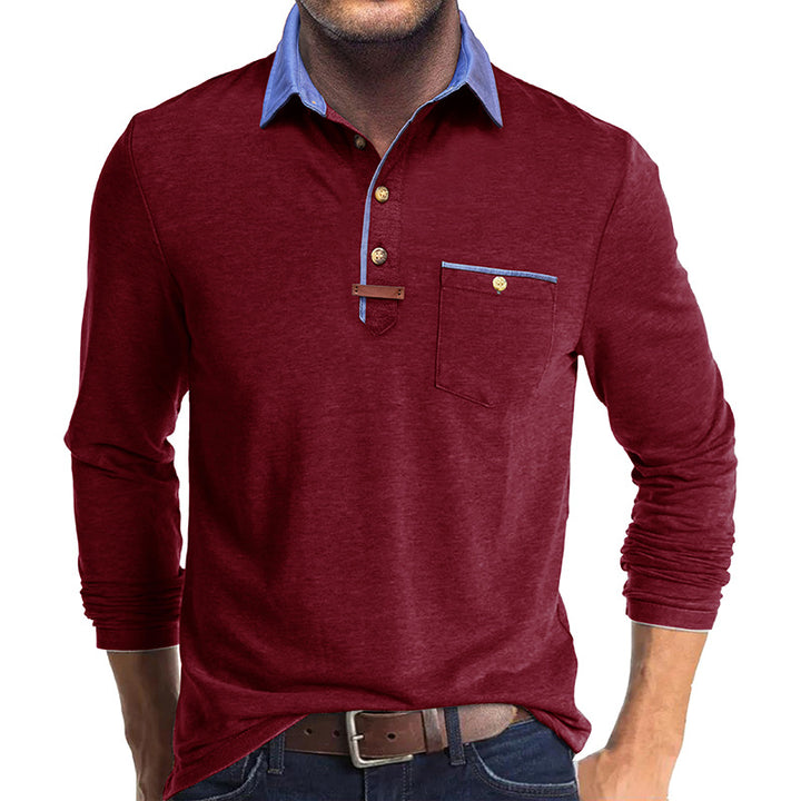 Herre Langærmet Polo T-shirt Stilla