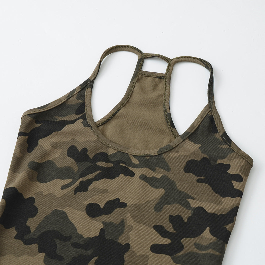 Dame sporty tanktop med til træning optimeret racerback-design Stilla