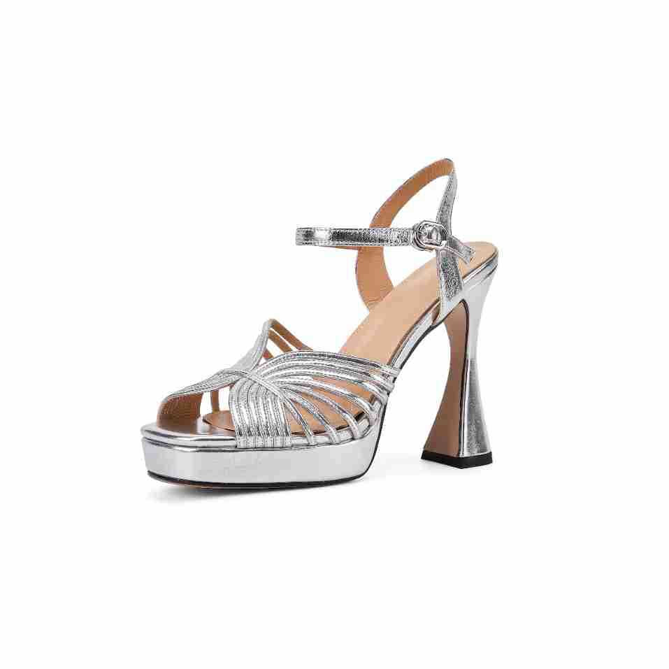 Femme Strappy Højglans Plattformhæle Stilla