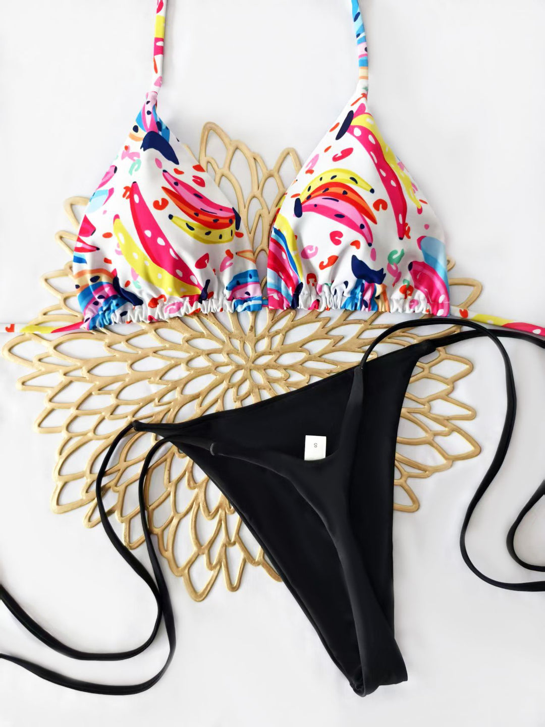 Damer Bikini-sæt med trendy dyretryk og moderigtigt sløjfe-detalje Skovae