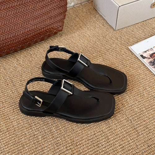 Femme justerbare tæerafskilt sandaler med spænde ankelrem Stilla