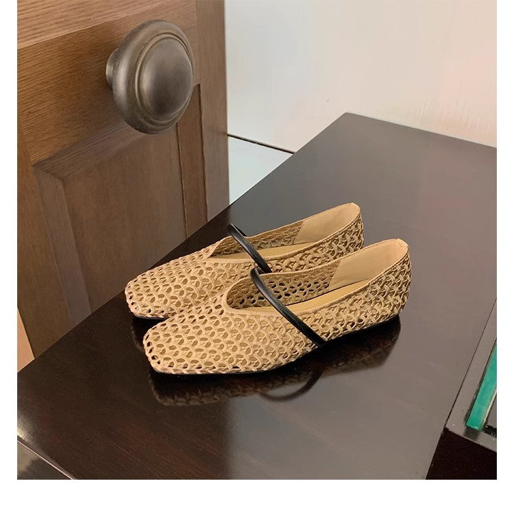 Dame elegante slippers med usædvanligt netdesign Stilla