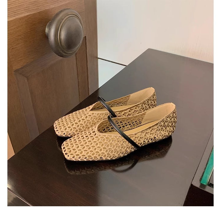 Dame elegante slippers med usædvanligt netdesign Stilla