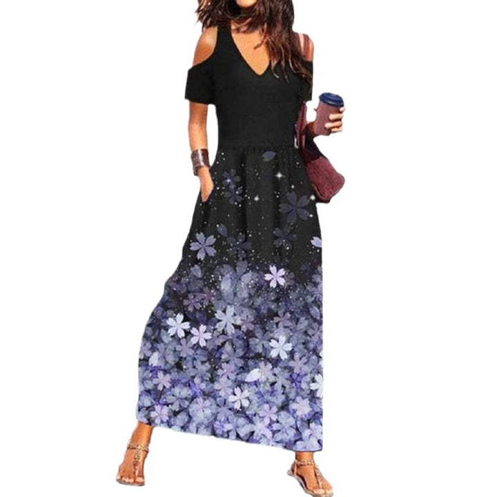 Dame blomsterprint maxi kjole Stilla