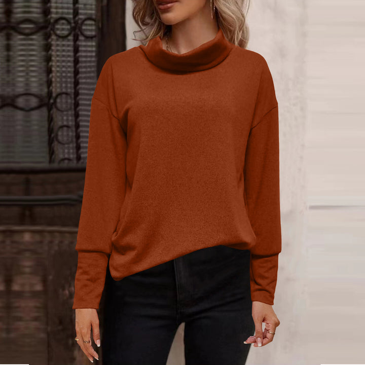 Dame afslappet sweater med rullekrave Stilla