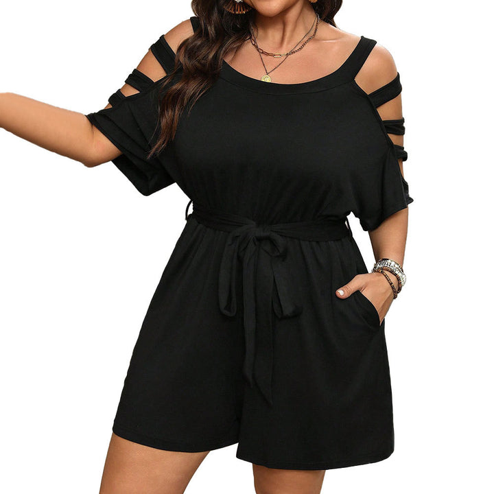 Dame casual jumpsuit med stilfulde cut-outs og taljebælte Stilla