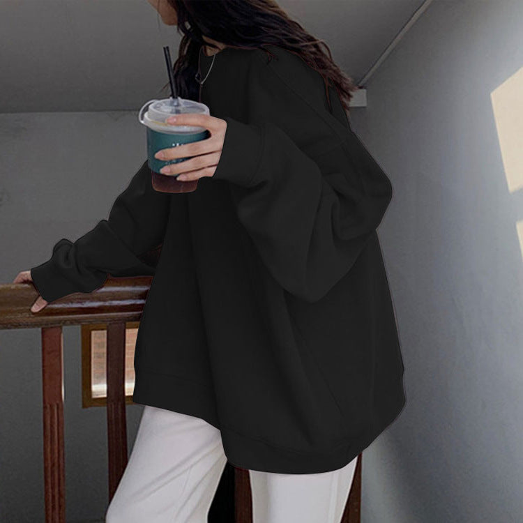 Dame Oversized Relaxed Fit Fleece Sweatshirt Stilla