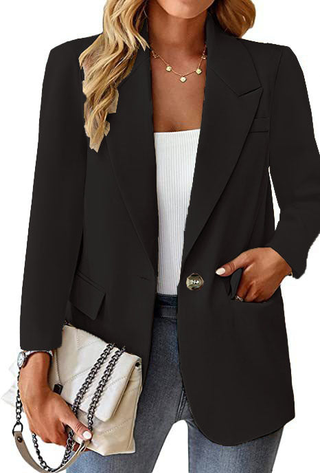 Dame elegant blazer med moderne snit og lommer Stilla