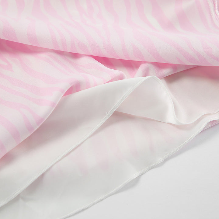 Dame maxiskørt med trendy zebrastribet mønster Stilla