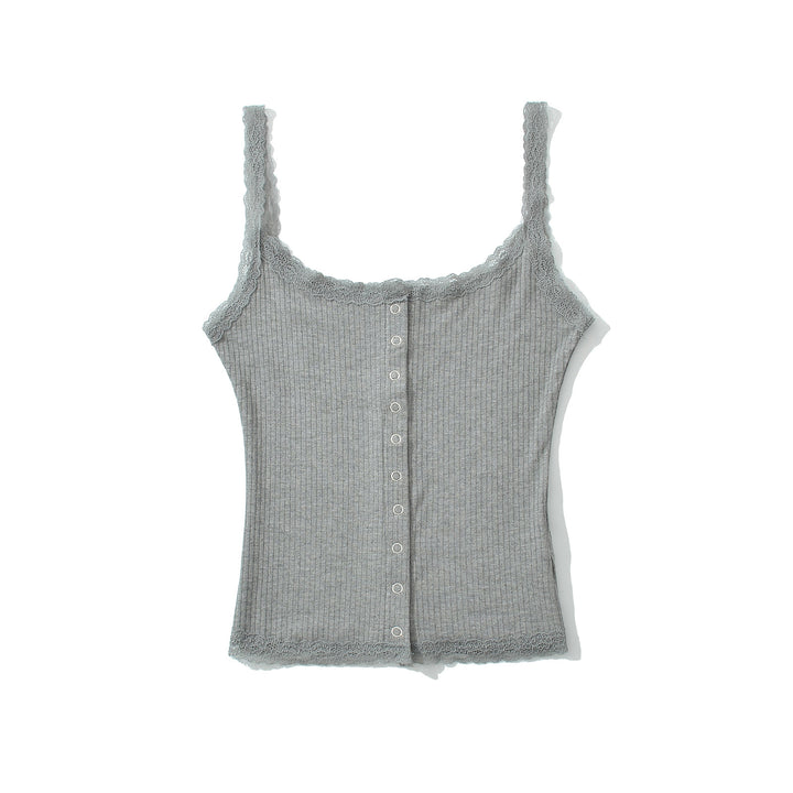 Dame spids-langærmet-crop-top med knaplukning og elastisk struktur Stilla