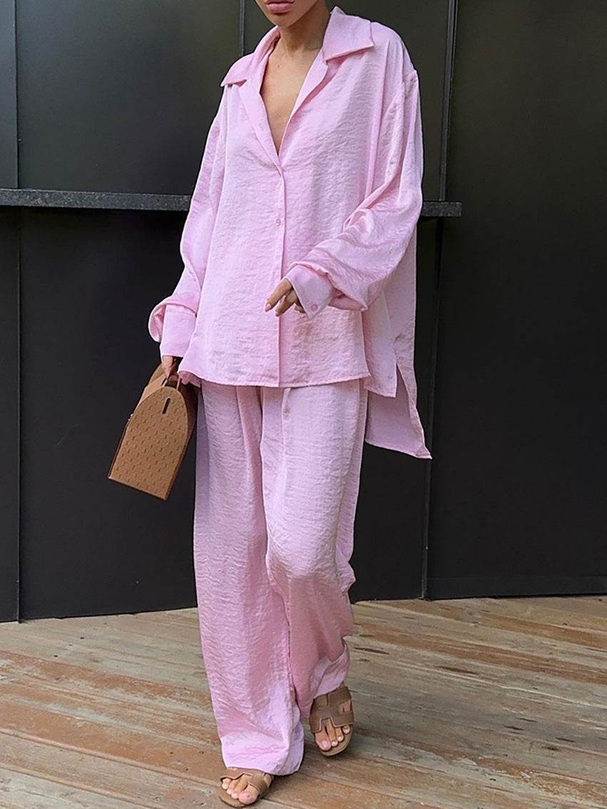 Dame afslappet loungewear-sæt med løs pasform og elegant look Stilla
