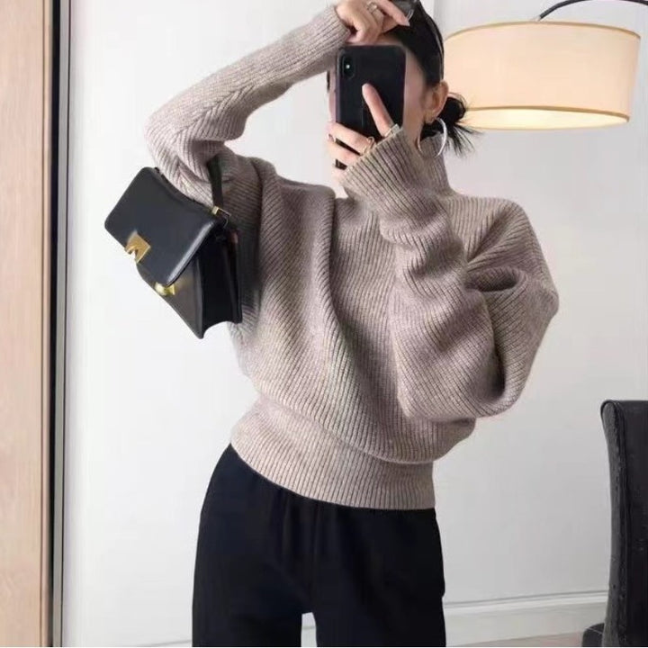 Kvinders turtleneck sweater med struktureret rib design Stilla
