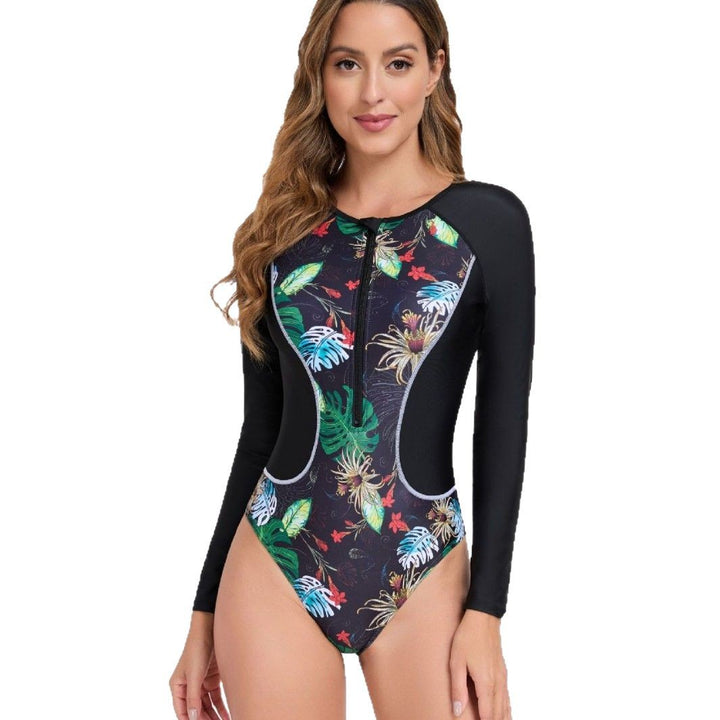 Dame Langærmet Floral Print Badedragt Stilla