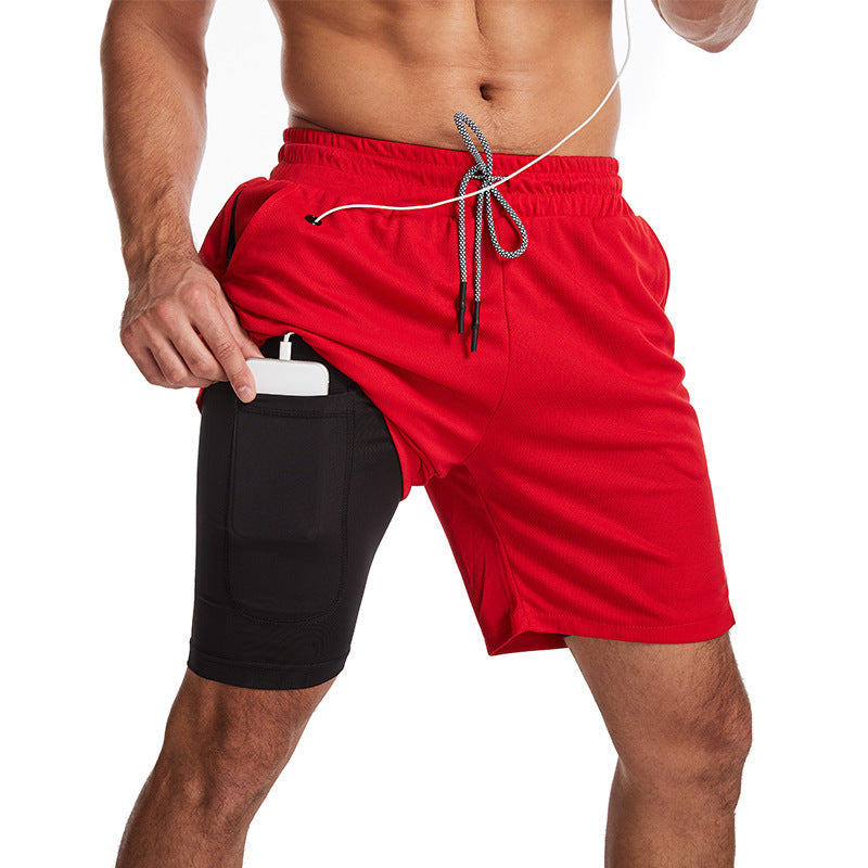 Herrer Sportslige Hybrid-shorts med praktiske lommer og åndbart materiale Stilla