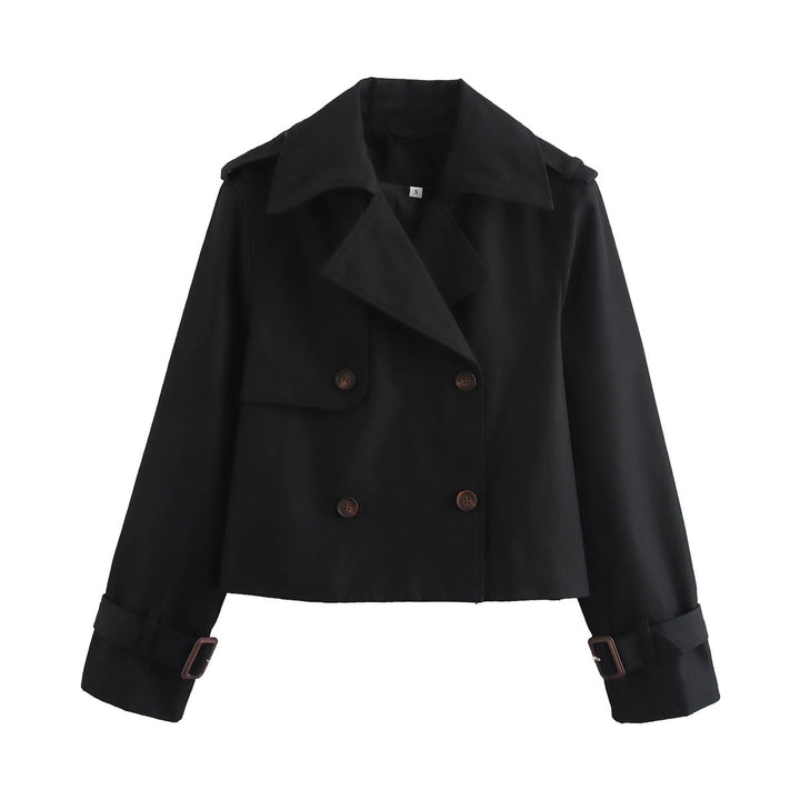 Dame moderne cropped trenchjakke Stilla
