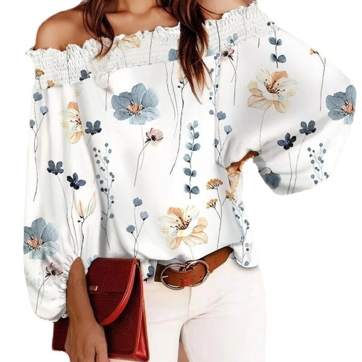 Dame Off-Shoulder Blomsterprint Bluse Stilla