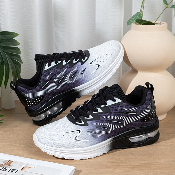 Dame nan præstationsorienteret fitness sneakers med synlig luftdæmpning og sømløst strikket overmateriale Skovae