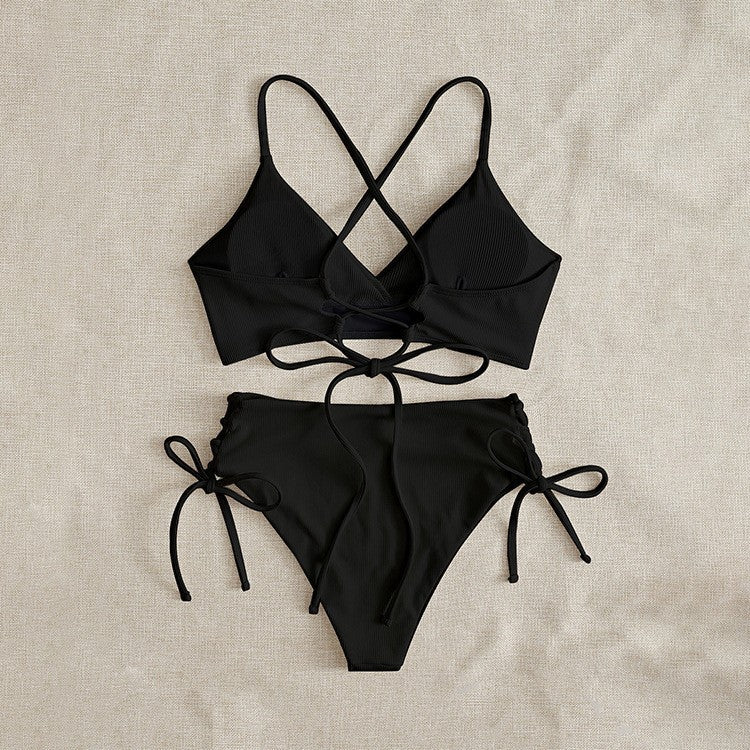 Dame bikini-sæt med raffineret snøre-detail Skovae