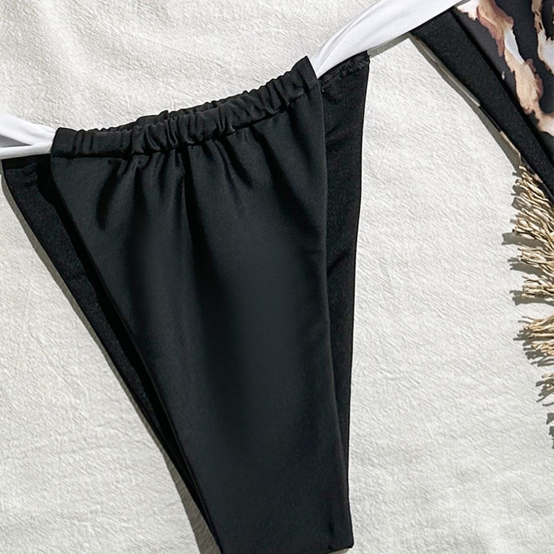 Dame Bikini-sæt med romantisk sløjfe-design og raffinerede stropper Skovae