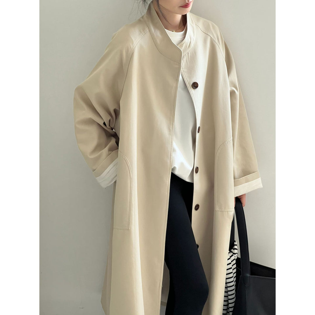 Dame Oversized og afslappet trenchcoat med knaplukning Stilla