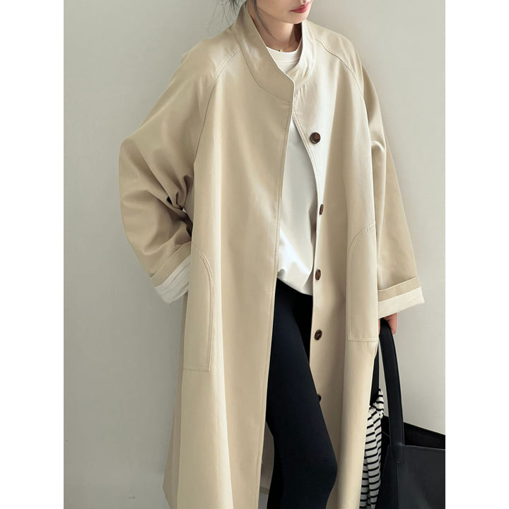 Dame Oversized og afslappet trenchcoat med knaplukning Stilla
