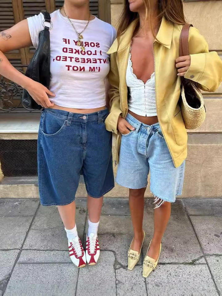 Dame løse Jeans Shorts Stilla