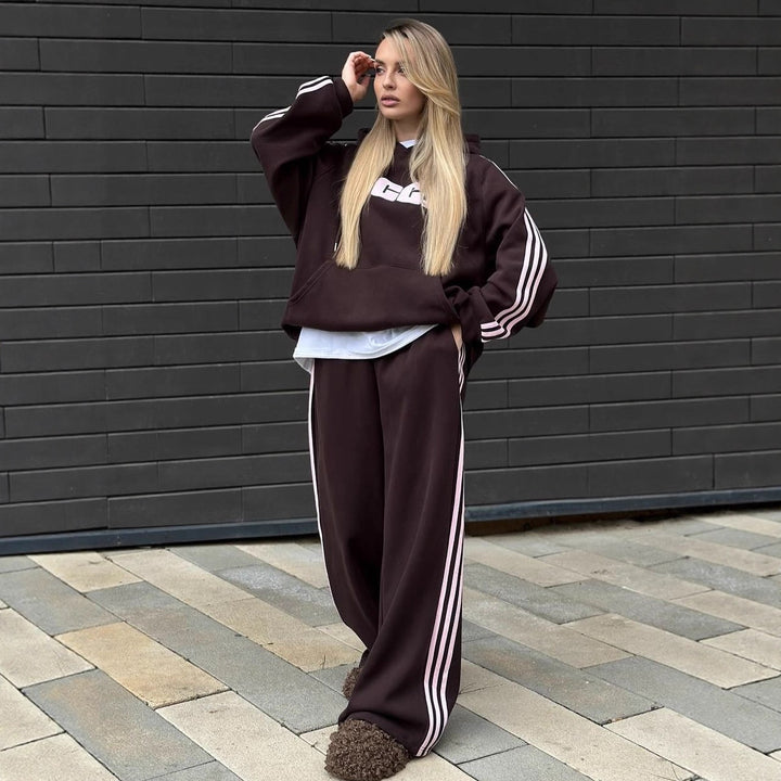 Kvindernes afslappede hoodie og løse jogger sæt Stilla