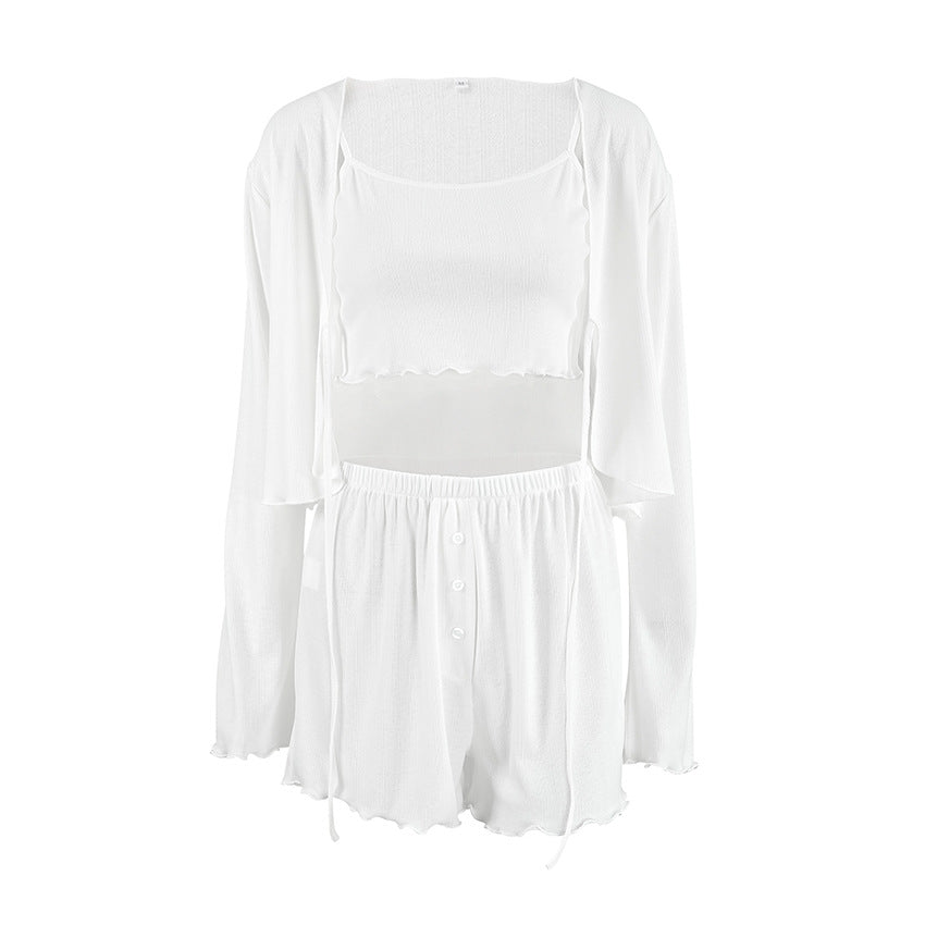Dame fritids-loungewear-sæt med chic og hjerte-mønster Stilla
