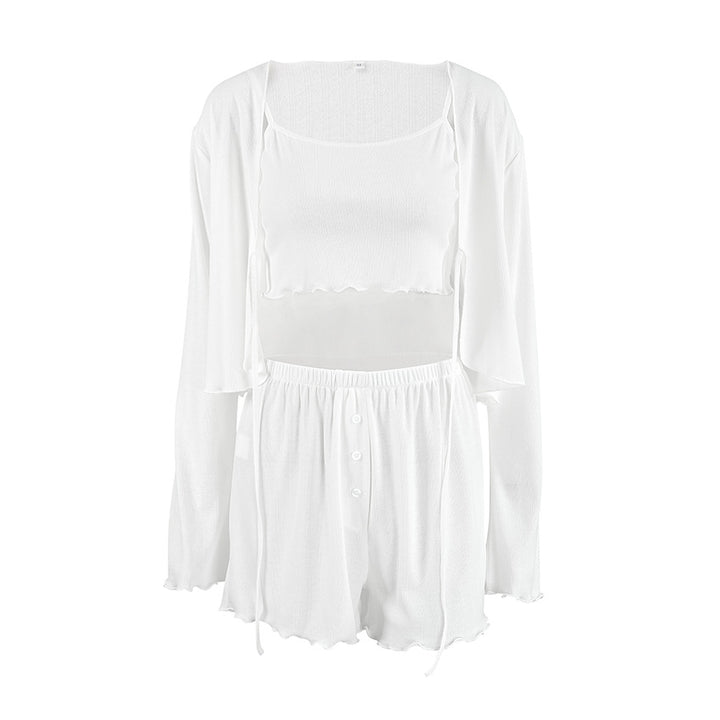 Dame fritids-loungewear-sæt med chic og hjerte-mønster Stilla