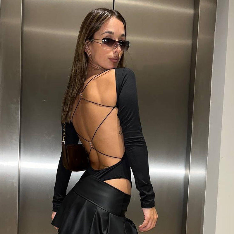 Dame Elegant Langærmet Bodysuit Skovae