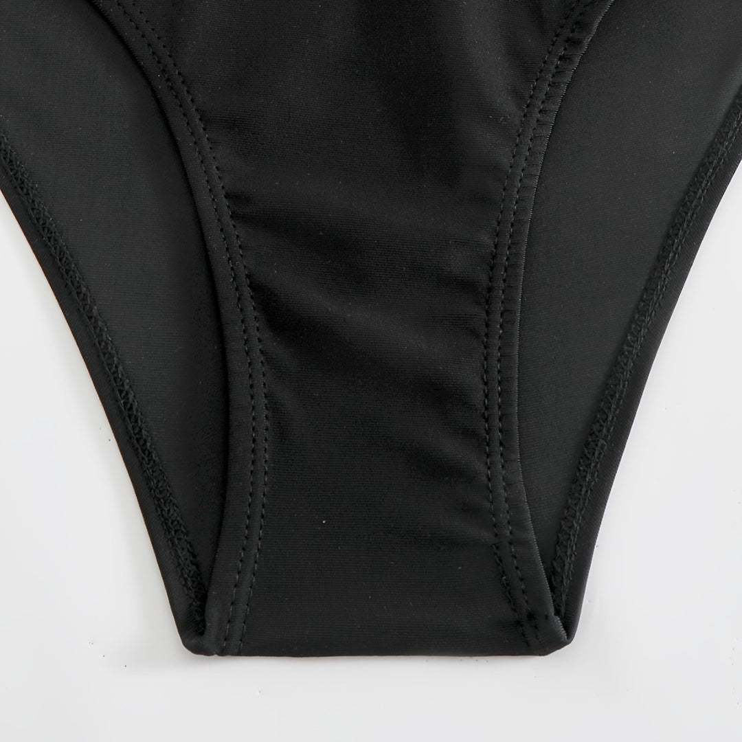 Dame trekant-bikini med sporty knude-design Skovae