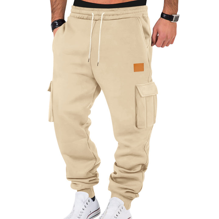 Herren nan urban Cargo-Jogger med blødt sweatstof, elastisk talje, snoretræk og påsyede klaplommer Skovae
