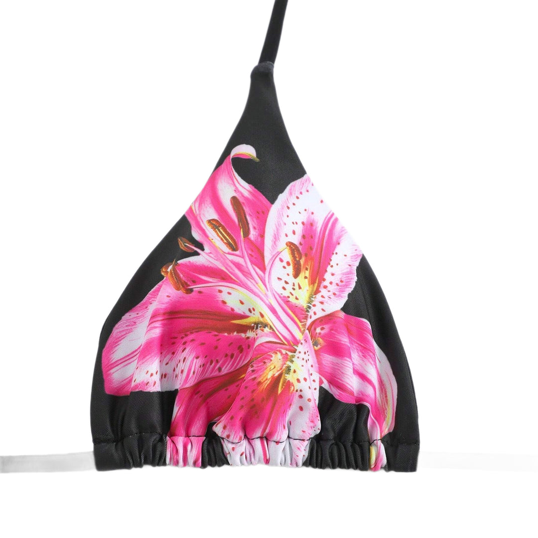 Dame bikiniset med blomster wrap nederdel Skovae