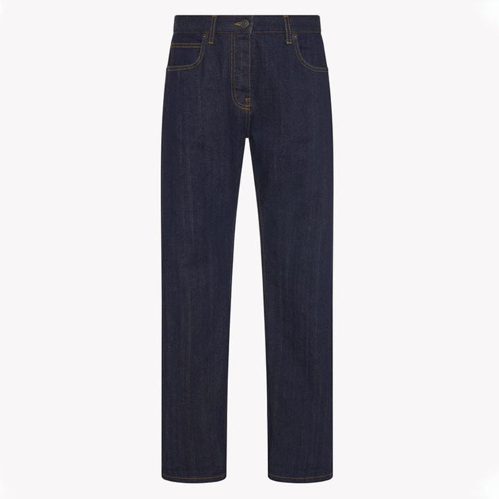 Dame højt skårede jeans i klassisk snit og høj kvalitet denim Stilla