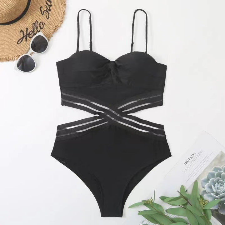 Dame High-Waisted Crisscross Bikini Sæt Stilla