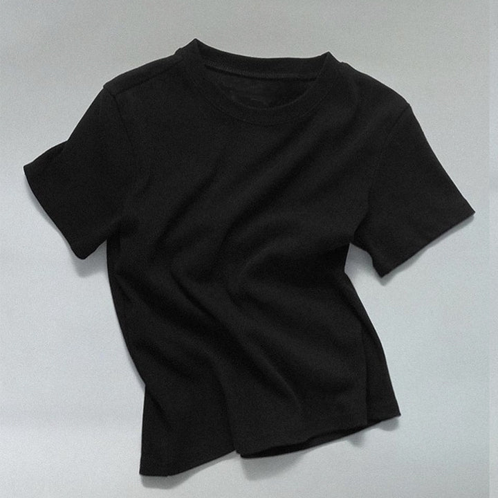 Dame afslappet oversized T-shirt i kvalitetsbomuld med moderne snit Stilla