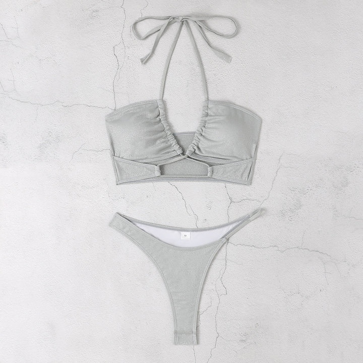 Dame Bikini-sæt med elegant flæsedesign og justerbare stropper Stilla