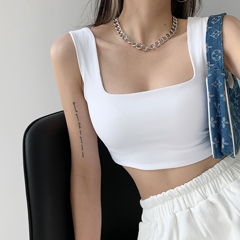 Femme Kvadrat-Udskæring Crop Top Stilla